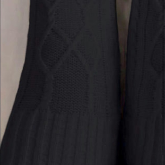 Over the knee black cable knit socks stockings - Picture 3 of 9